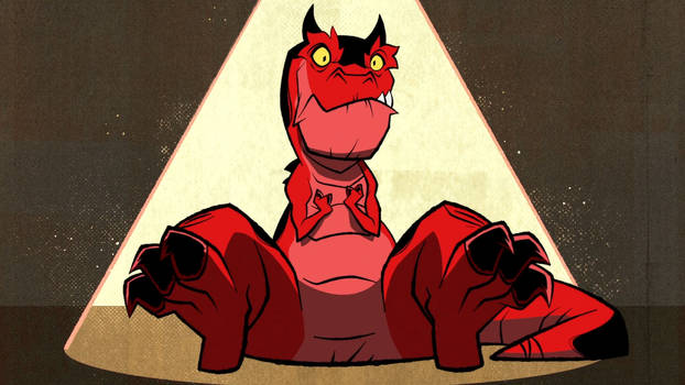 Devil Riding Dinosaur Similar Art to
