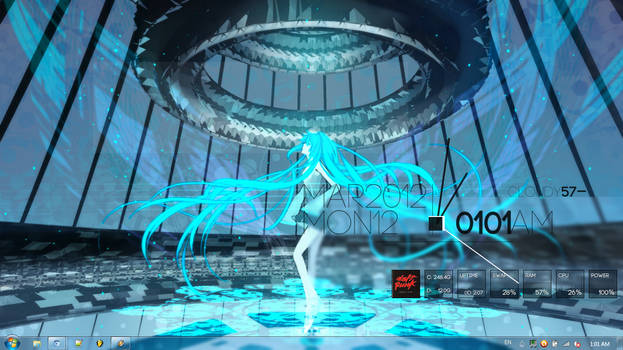 Miku-oriented Rainmeter Desktop