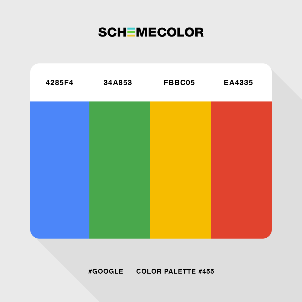 google brand logo color codes by