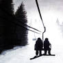 Quickpaint Mt Hood Ski Lift Acrylic on Canvas