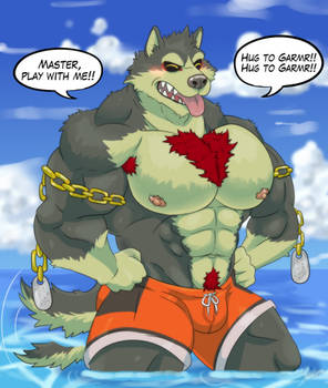 Muscle good boy  -  Garmr