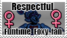 Stamp: Respectful Funtime Foxy fan - female