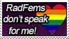 Stamp: RadFems don't speak for me - LGBT by Azrael-Legna