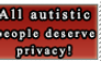 Stamp: Autistic people and privacy