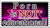 Stamp: Porn isn't educational