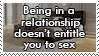 Stamp: You aren't entitled to sex by Azrael-Legna