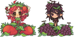 Fruit sprites by ichigo-tan