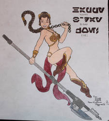 Slave Leia B-Day Card