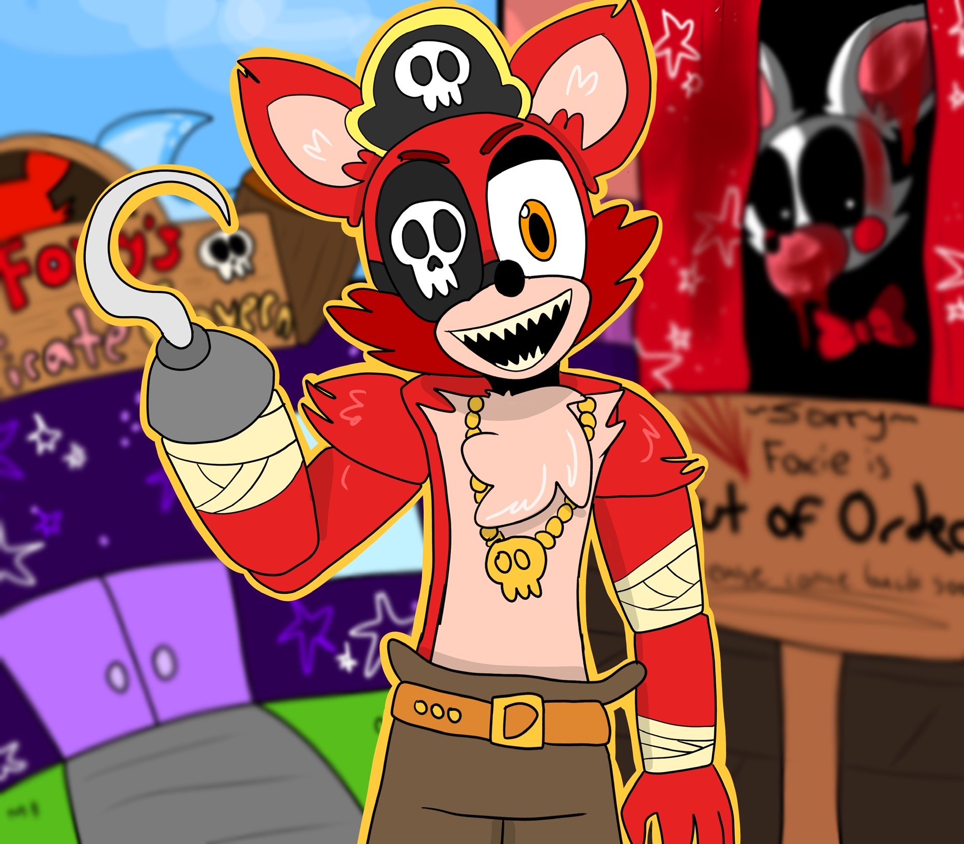 Me and my friend wanted to do a FnAf cosplay together! So I did nightmare  bonnie from fnaf 4 and she did Foxy the pirate fox from fnaf 1 :  r/fivenightsatfreddys