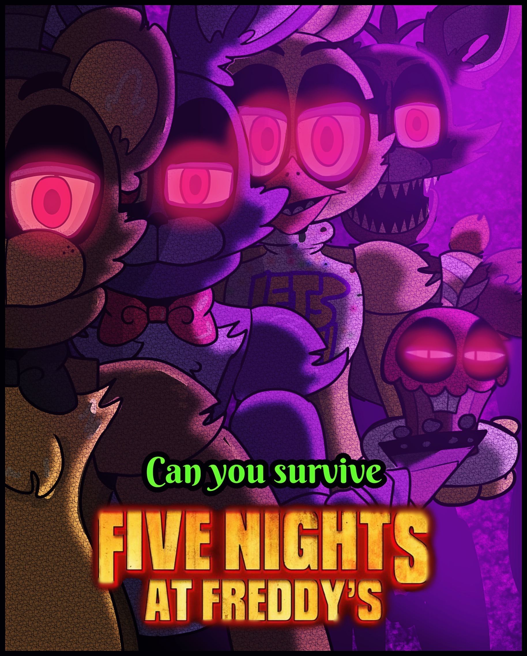 Can you survive Five nights at Freddy's (FNAF MOVIE POSTER Redraw