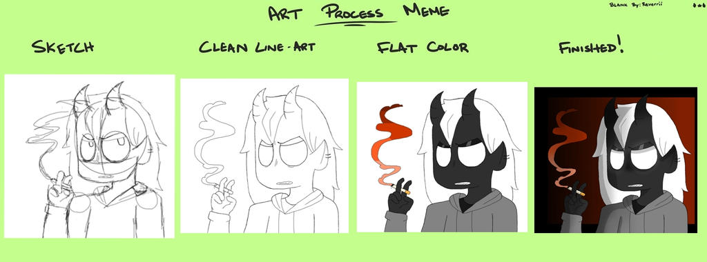 Art process meme by sadqhostz on DeviantArt