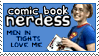 Stamp: Comic Book Nerdess by tranimation-art