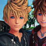 Sora and Roxas on Destiny Islands edit