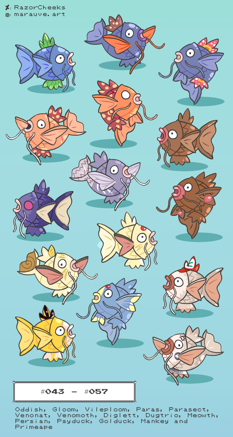Magikarp pattern challenge: 043 - 057 by Marauwe on DeviantArt