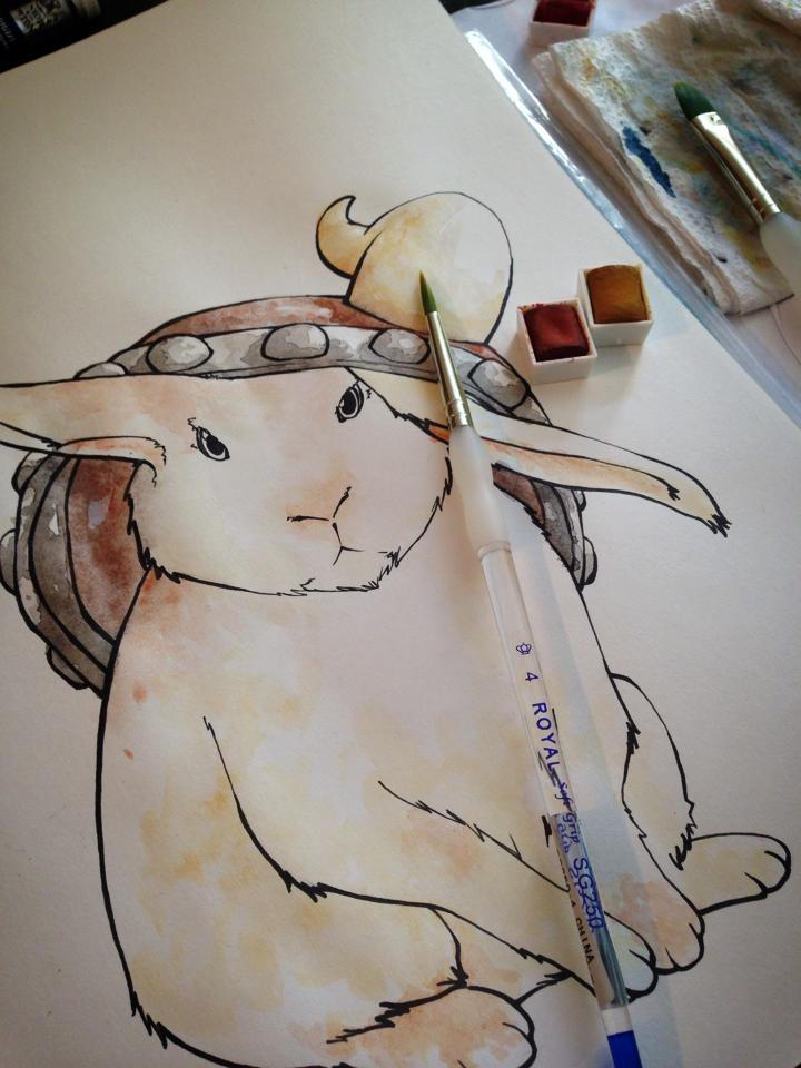 WIP - The Viking Rabbit by mihzu on DeviantArt