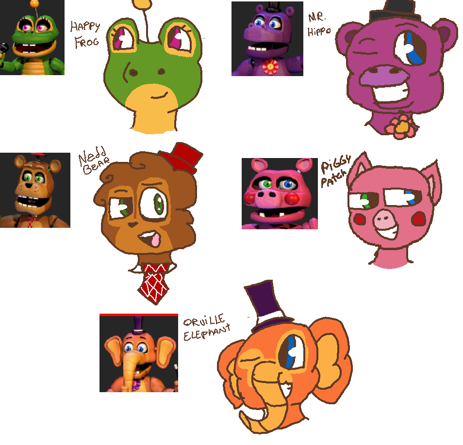 Mediocre Melodies Crew (Fnaf) In my style by Pinkypie51 on DeviantArt