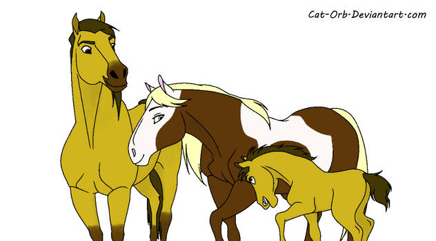 Spirit Family Lineart By Cat Orb-d5ss08k-colour-by