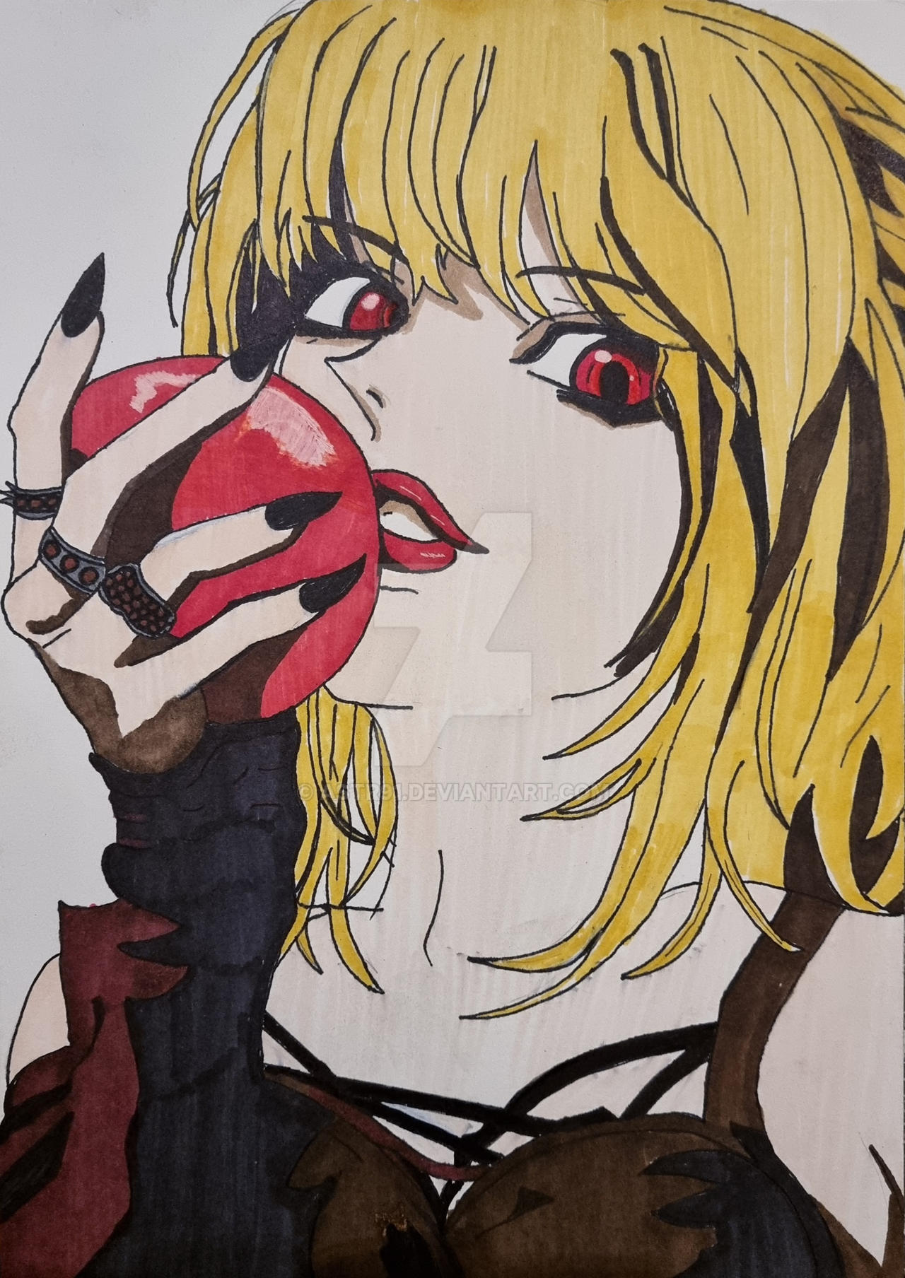 Preview Misa Amane from Deathnote Handdrawn (wip)