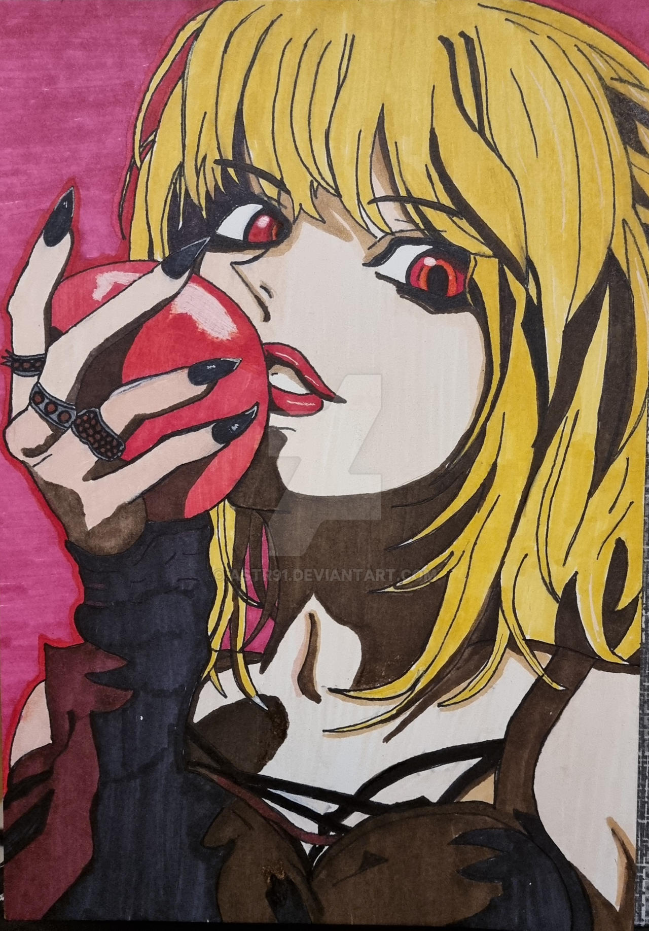 Misa Amane Death Note Handdrawn by Astr91 on DeviantArt