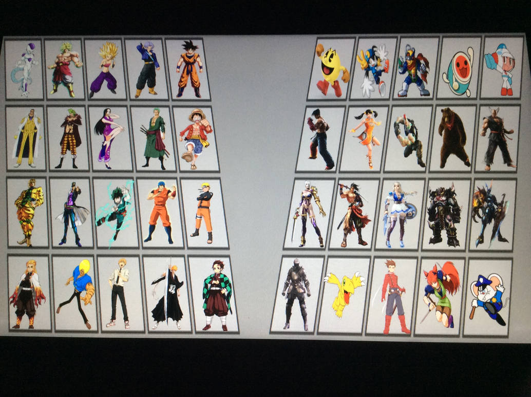 shonen jump vs bandai namco roster by theartdragon27 on DeviantArt
