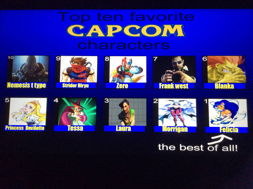 my top 10 favorite Capcom Characters by theartdragon27 on DeviantArt