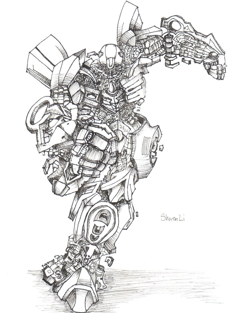 Transformer Deviantart Inks transformer fanart of a fanart by trumpetplaya on DeviantArt