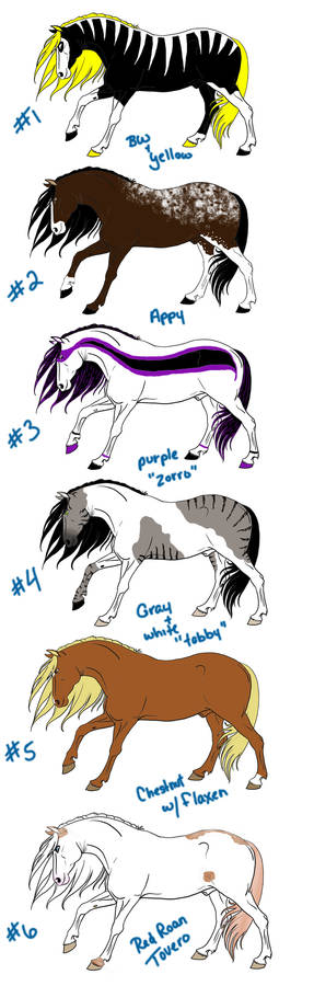 Adoptable Horses Set 2 - OPEN