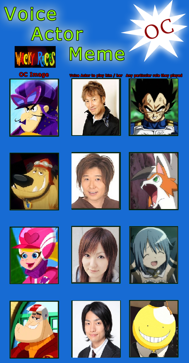 Wacky Races Japanese Voice Cast 1 by TheLadyArtist on DeviantArt