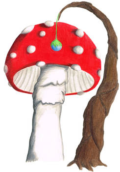 Mushroom with bubble