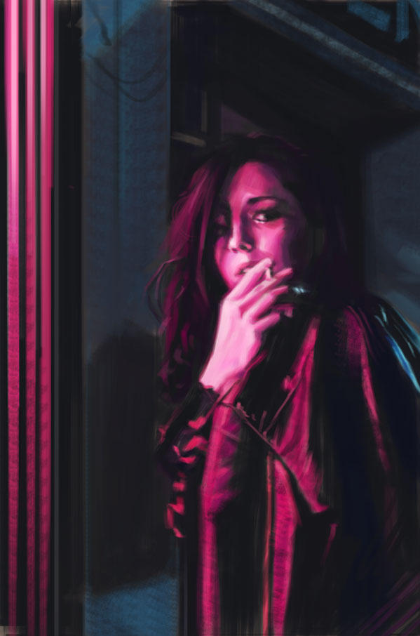 Neon Lady Portrait by jhndlcrz on DeviantArt