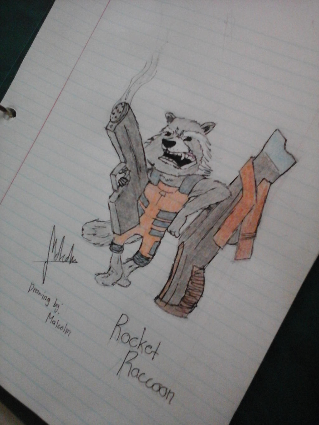 Gotg Drawing My Rocket Raccoon from GOTG Drawing by MrAwesome31 on DeviantArt