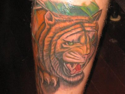 My Tiger Calf Tattoo.. by theseigemeister on DeviantArt