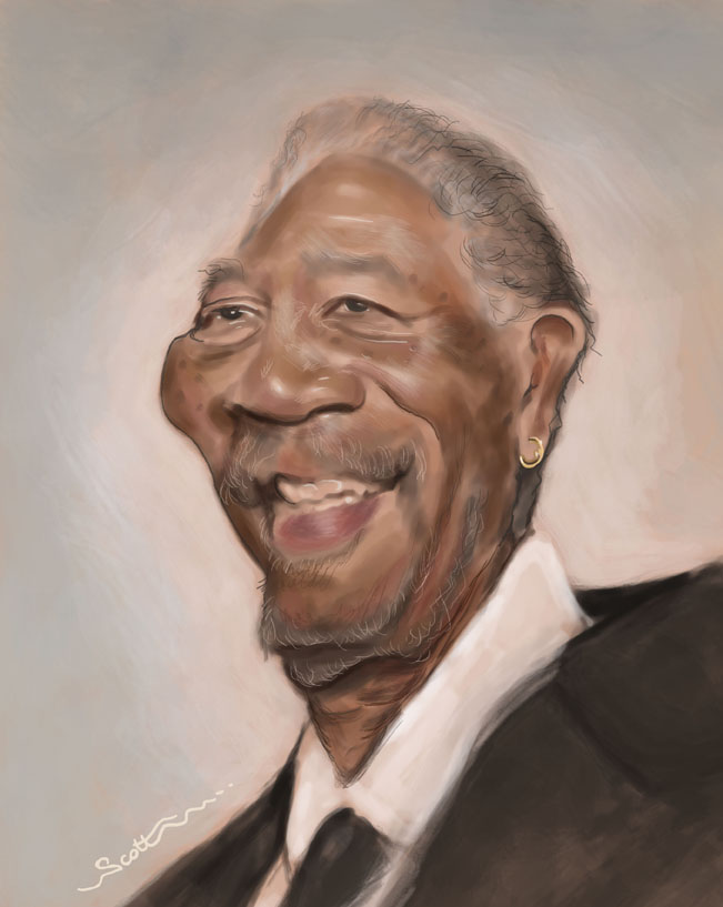 Morgan Freeman Caricature