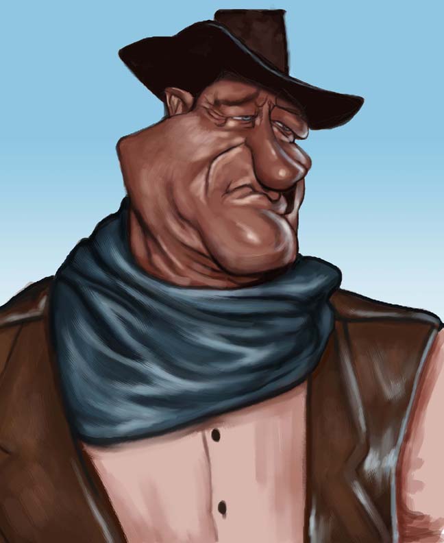 John Wayne caricature