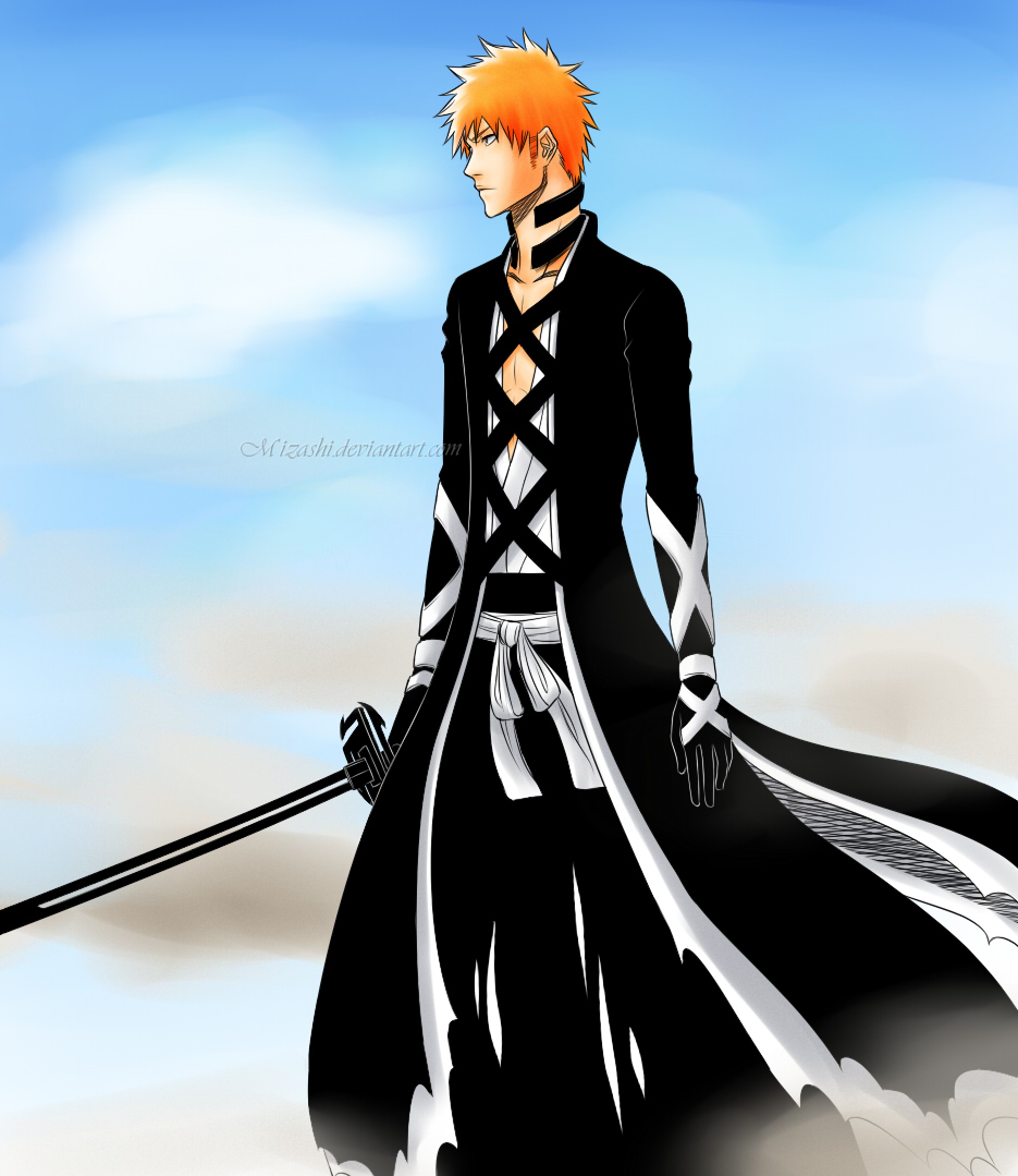 ICHIGO KUROSAKI BANKAI FULLBRING OUTFIT by HARISHKUROSAKI on DeviantArt