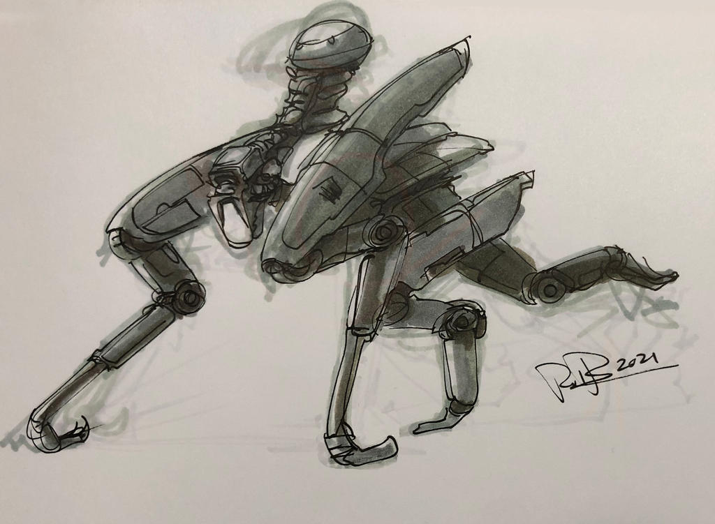 Robot Sketch A by koalabrownie on DeviantArt