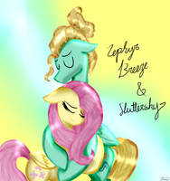 Fluttershy And Zephyr Breeze