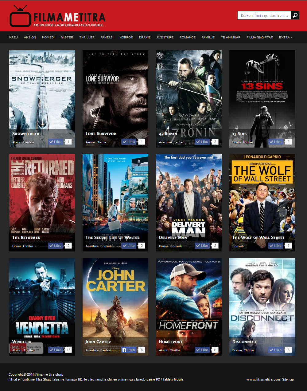 Movie Website Design by visace on DeviantArt