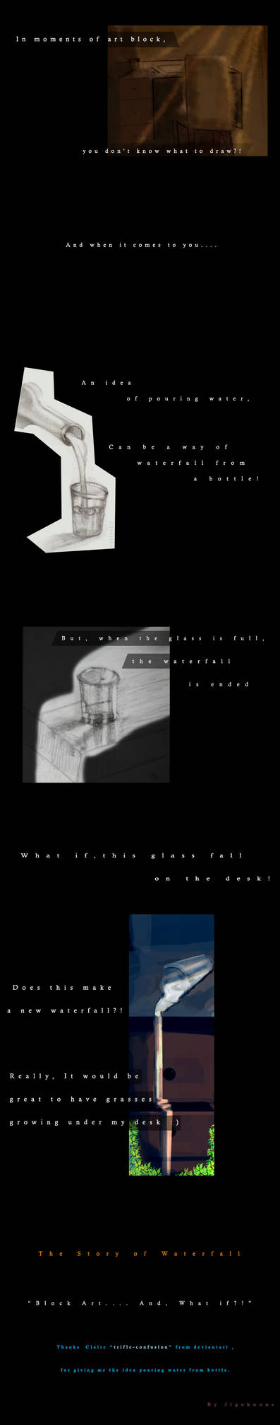 The story of waterfall- Block Art...And what if!- by basantiart on ...