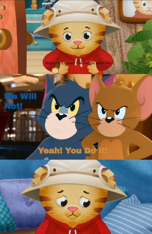 Daniel Tiger Deviantart Tom and Jerry says No to Daniel Tiger by zmcdonald09 on DeviantArt