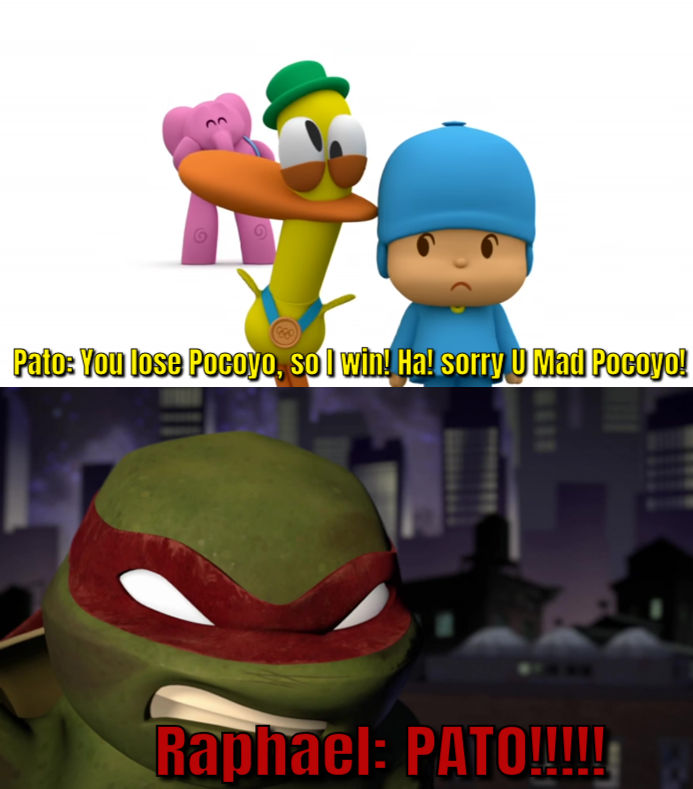 Raphael is angry at Pato teasing Pocoyo by zmcdonald09 on DeviantArt