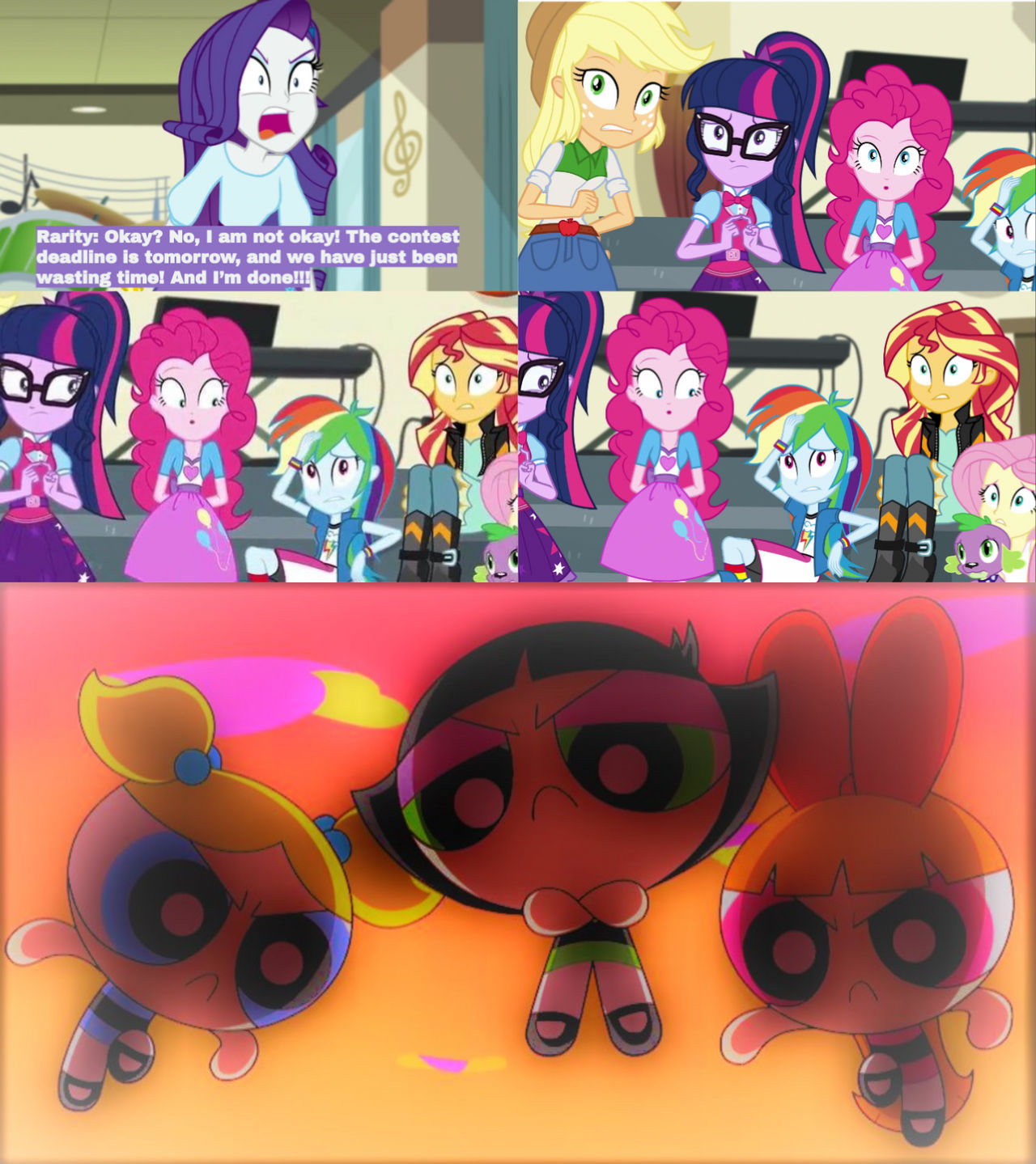 The Powerpuff Girls are mad at Rarity being a jerk by zmcdonald09 on ...