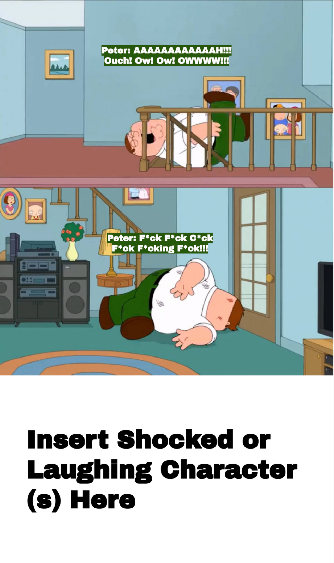 Who’s Laughs or Shocks Over Peter Falls Down by zmcdonald09 on