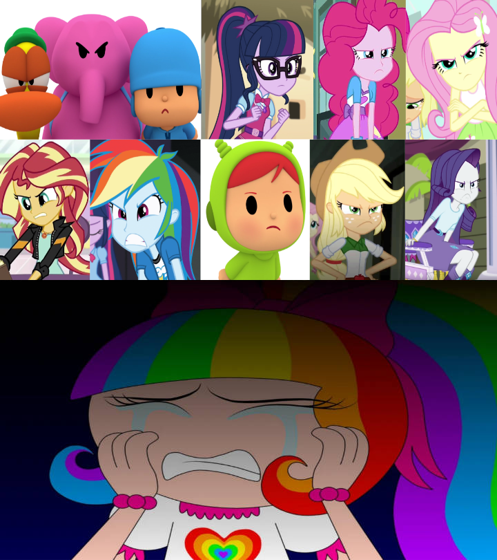 Humane 7 Deviantart Humane 7 and Pocoyo Gang Hates Ra1nb0wk1tty101 by zmcdonald09 on DeviantArt