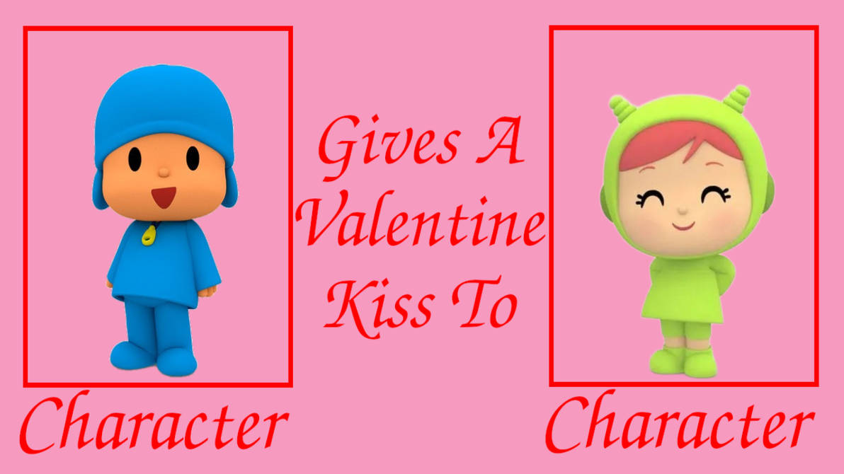 Pocoyo Gives A Valentine Kiss To Nina by zmcdonald09 on DeviantArt