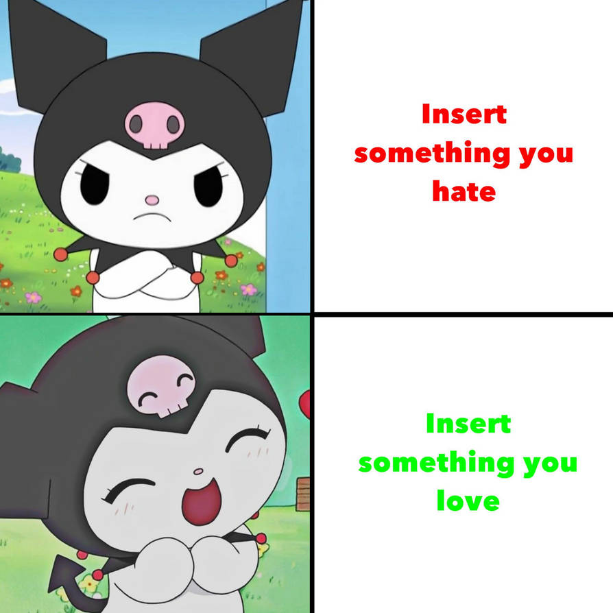Ảnh troll meme Kuromi chế hài ngất cực vui nhộn 6 Kuromi Drake Meme by zmcdonald09 on DeviantArt