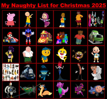 My Naughty List for Christmas 2025 Meme