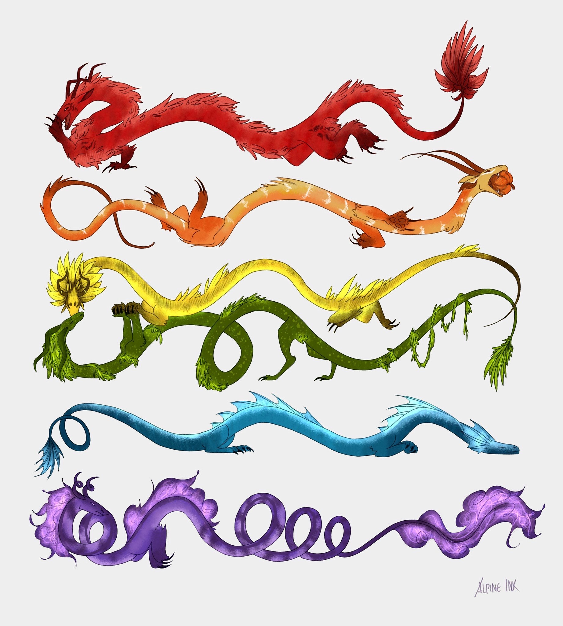 Dragon Color Pattern Dragon Colours by Wave0fReedLake on DeviantArt