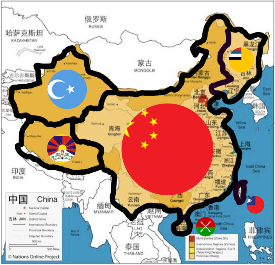 Deviantart China Map China with Territories map (100% Real) by RandomVietnameseBoy on DeviantArt