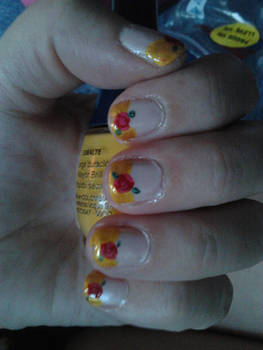 Belle (Beauty and the beast) nail art